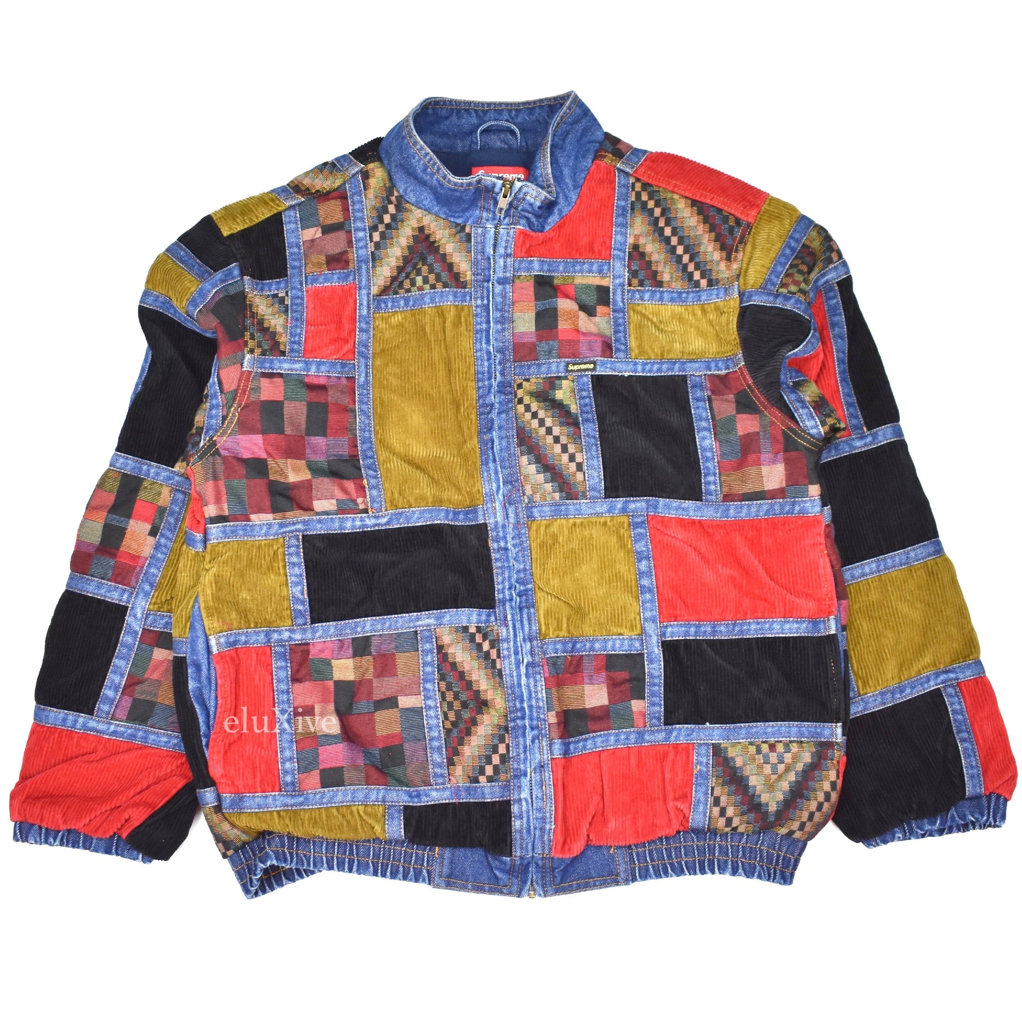 corduroy patchwork denim jacket