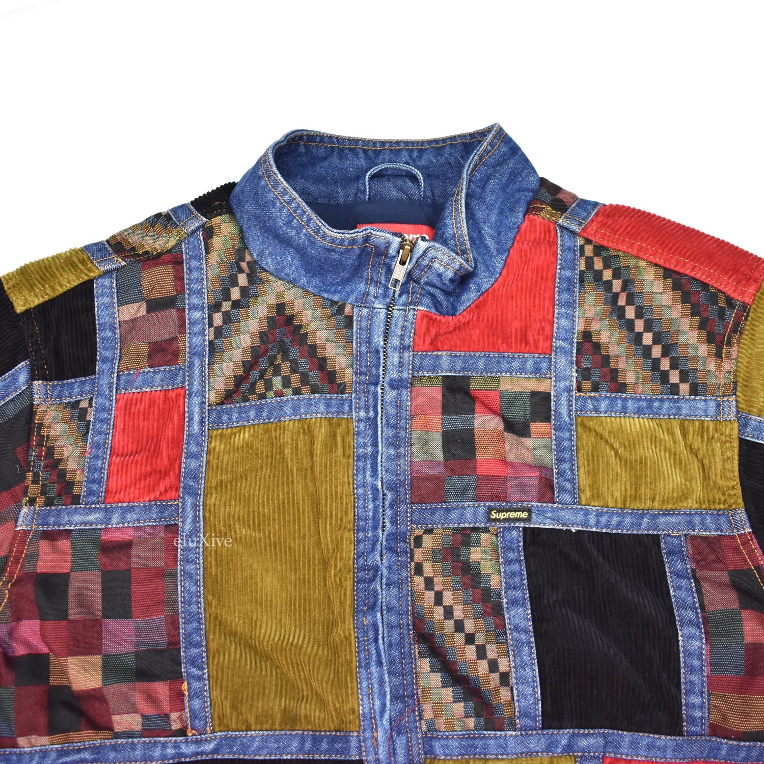 Supreme - Corduroy Patchwork Denim Jacket – eluXive