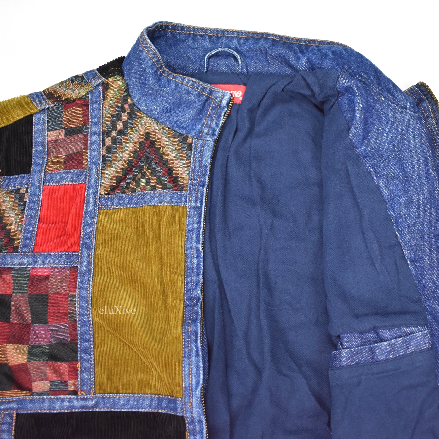 Supreme - Corduroy Patchwork Denim Jacket – eluXive