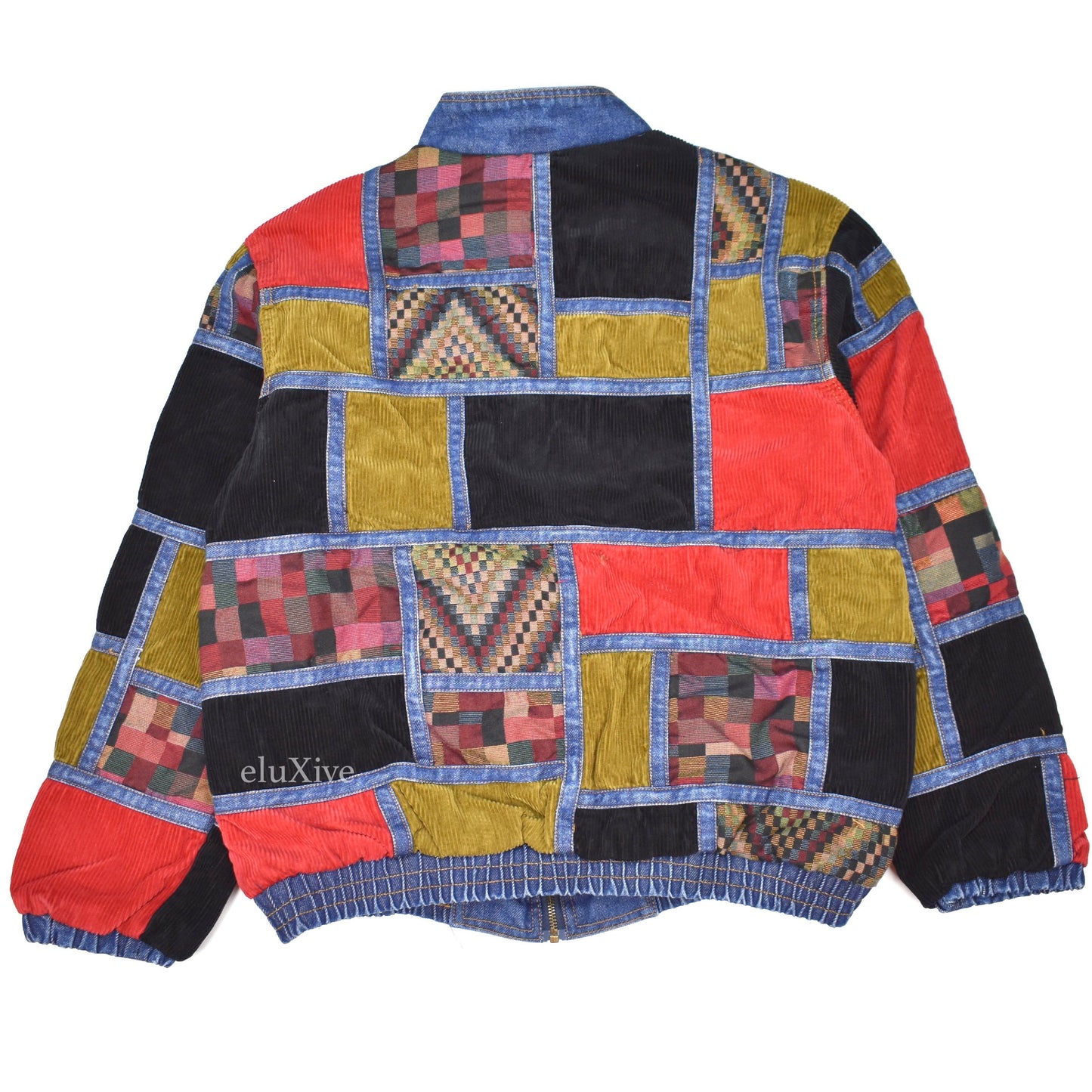 Supreme - Corduroy Patchwork Denim Jacket – eluXive