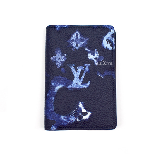 Louis Vuitton blue Virgil abloh pocket organizer wallet like new