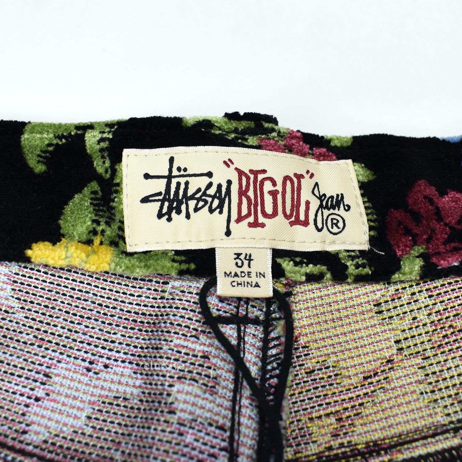 Stussy - Floral Jacquard Velvet Big 'Ol Jeans – eluXive