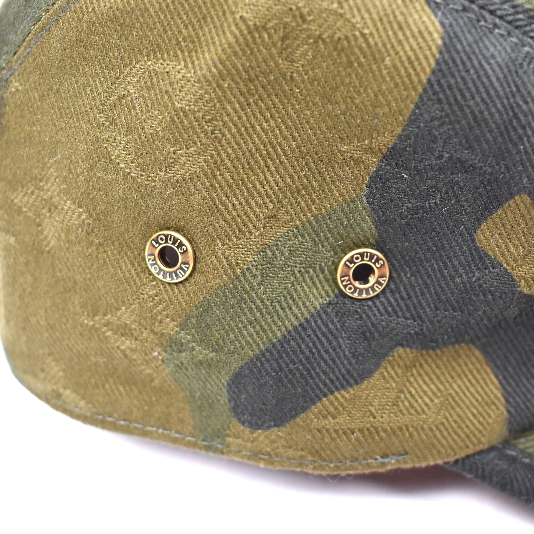 Louis Vuitton x Supreme - LV Monogram Camo Box Logo Camp Cap Hat – eluXive