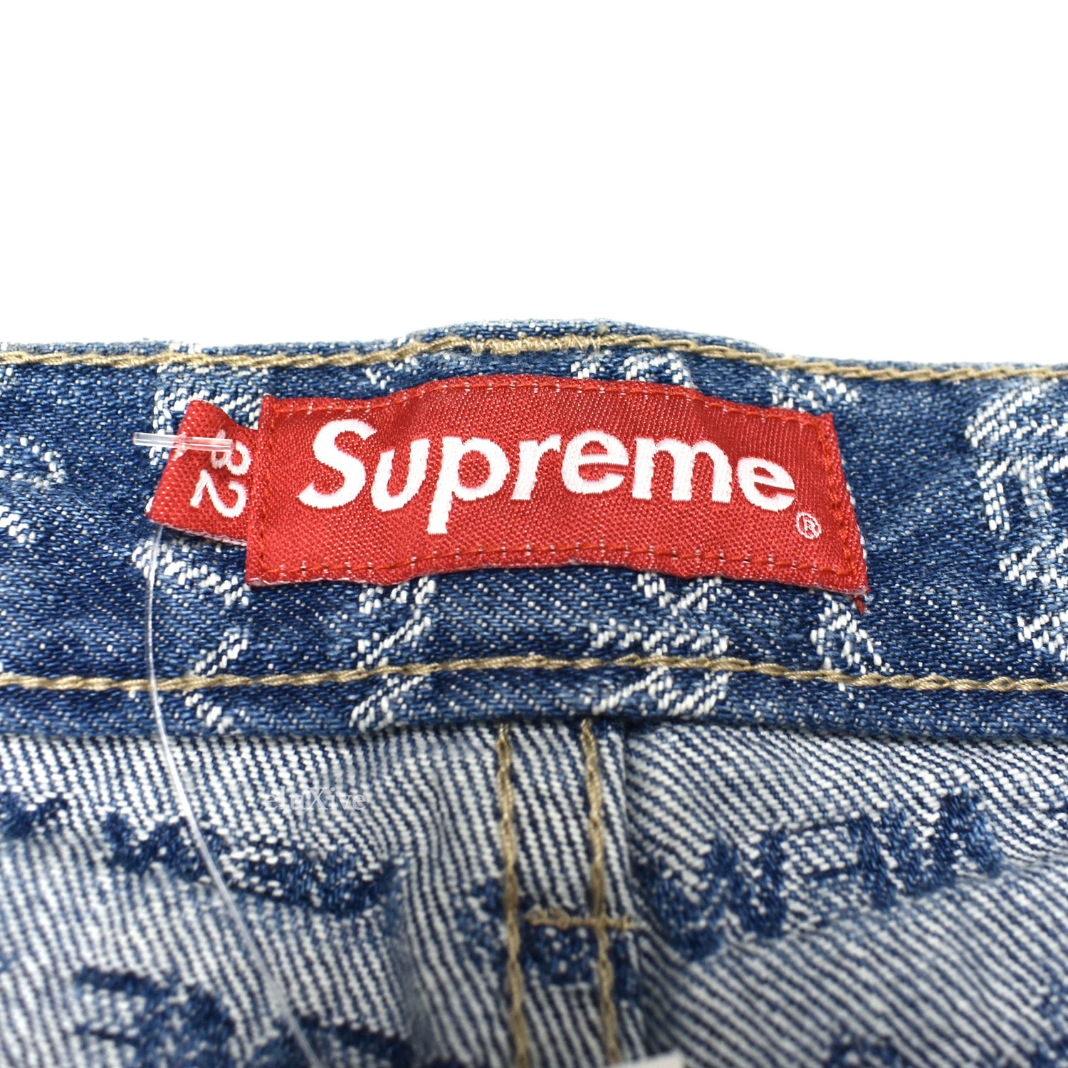 Supreme - Multi Type Jacquard Logo Denim Jeans (Blue) – eluXive