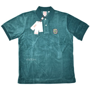 Supreme x Lacoste - Teal Velour Logo Polo Shirt – eluXive