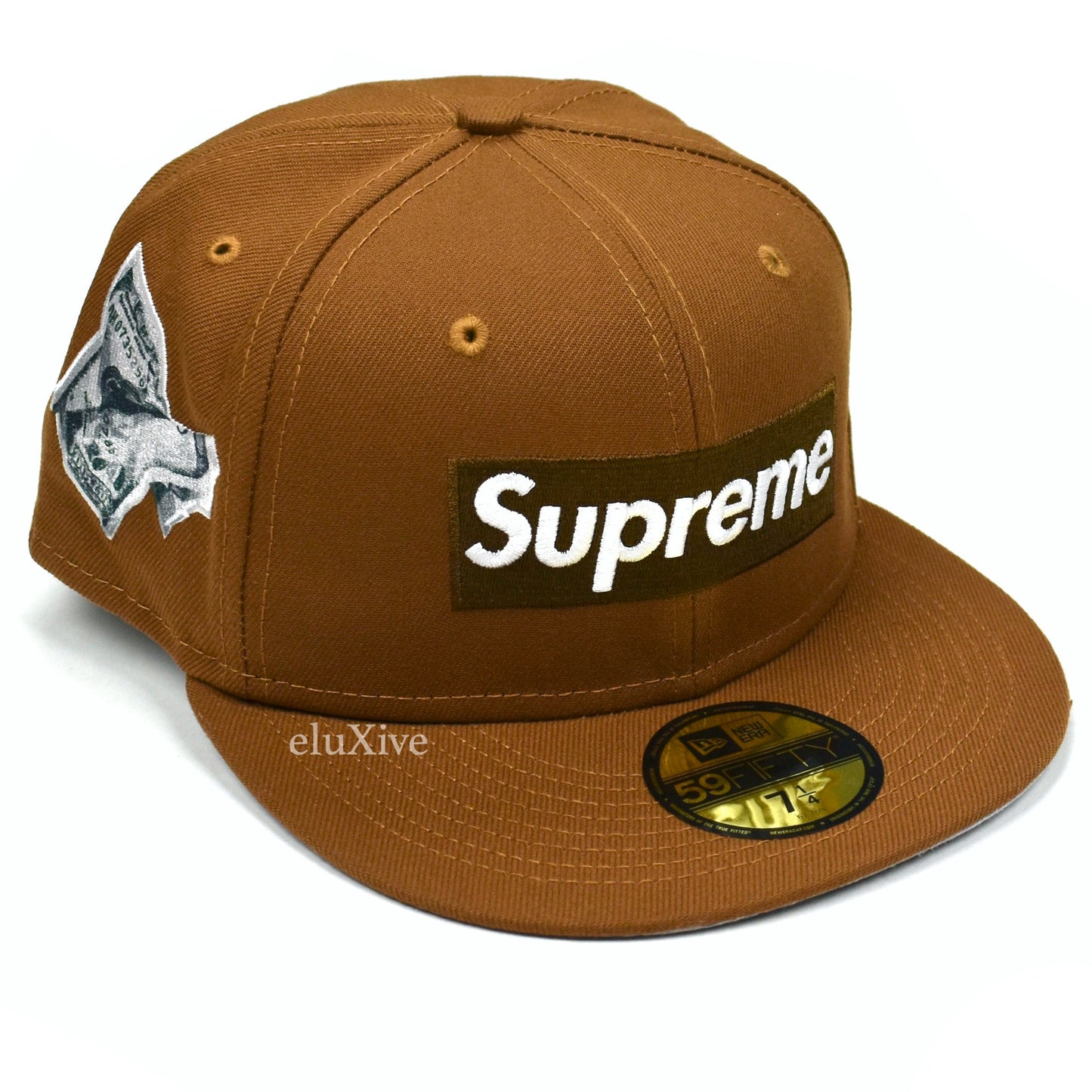 ポンパドー ビター supreme Money Box Logo New Era 63.5 茶色