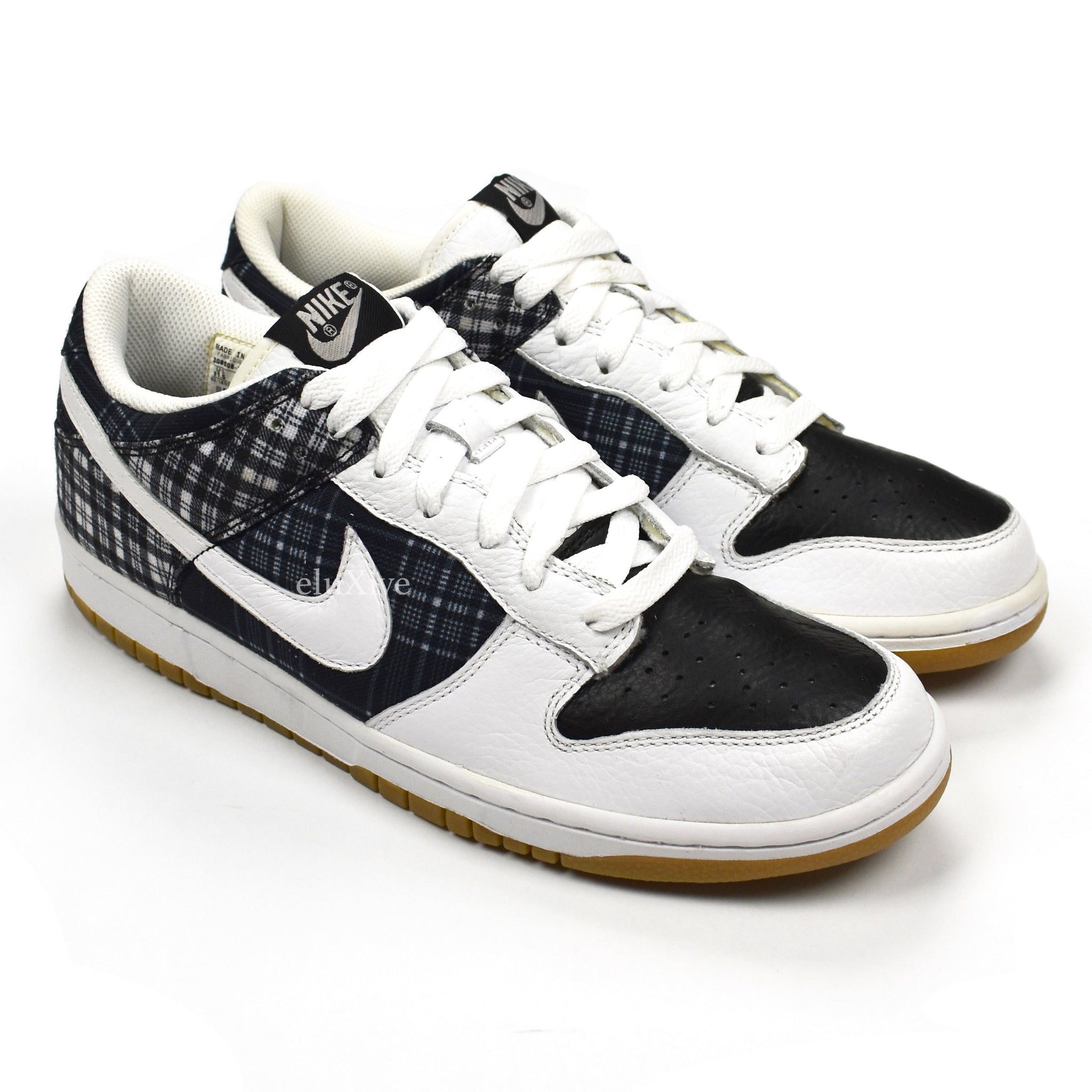 nike dunk white black