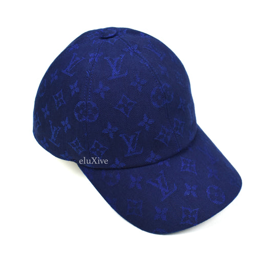 NWT Louis Vuitton LV Blue Monogram Fade Bucket Hat Italy DS SS22