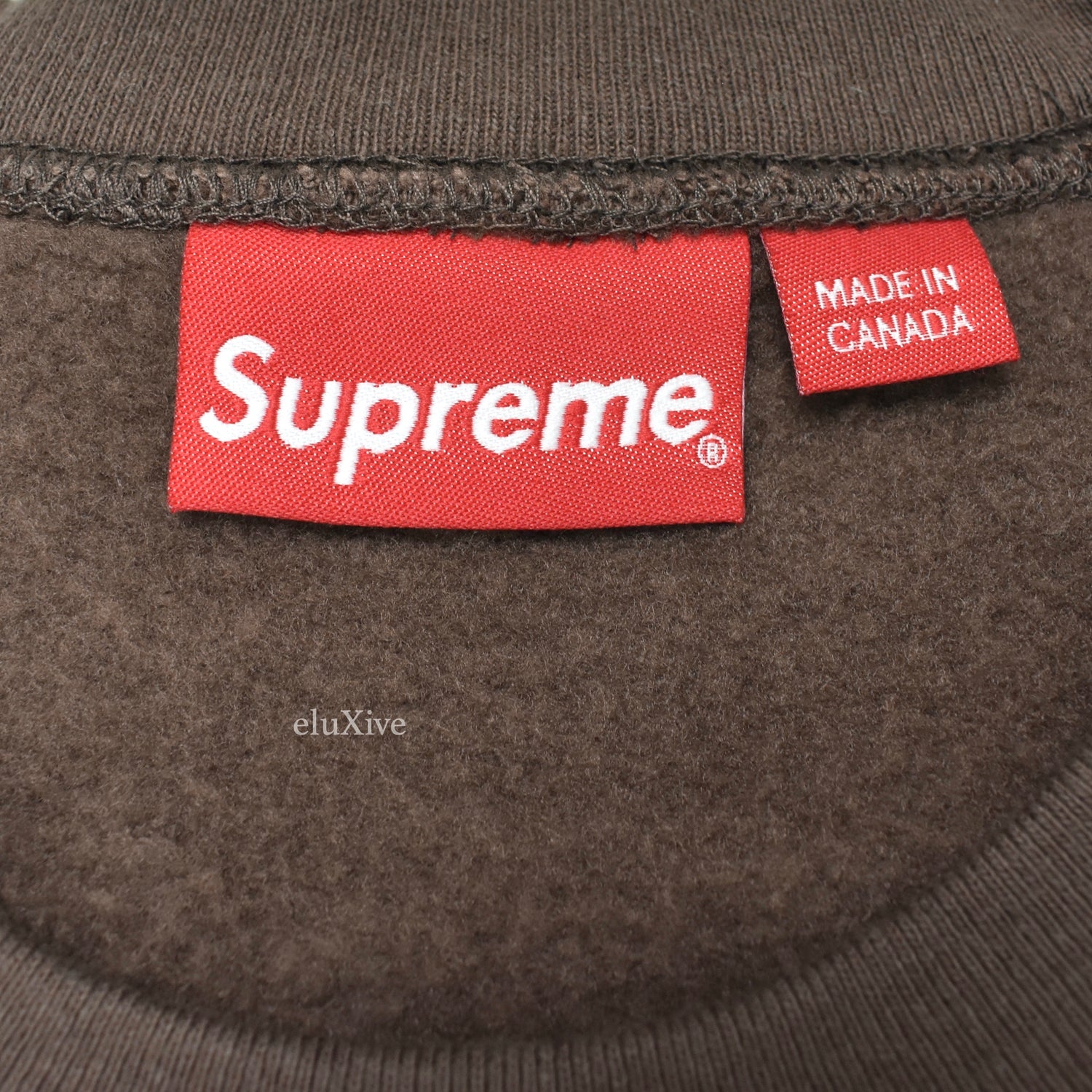 Supreme - Brown Box Logo Crewneck Sweatshirt – eluXive