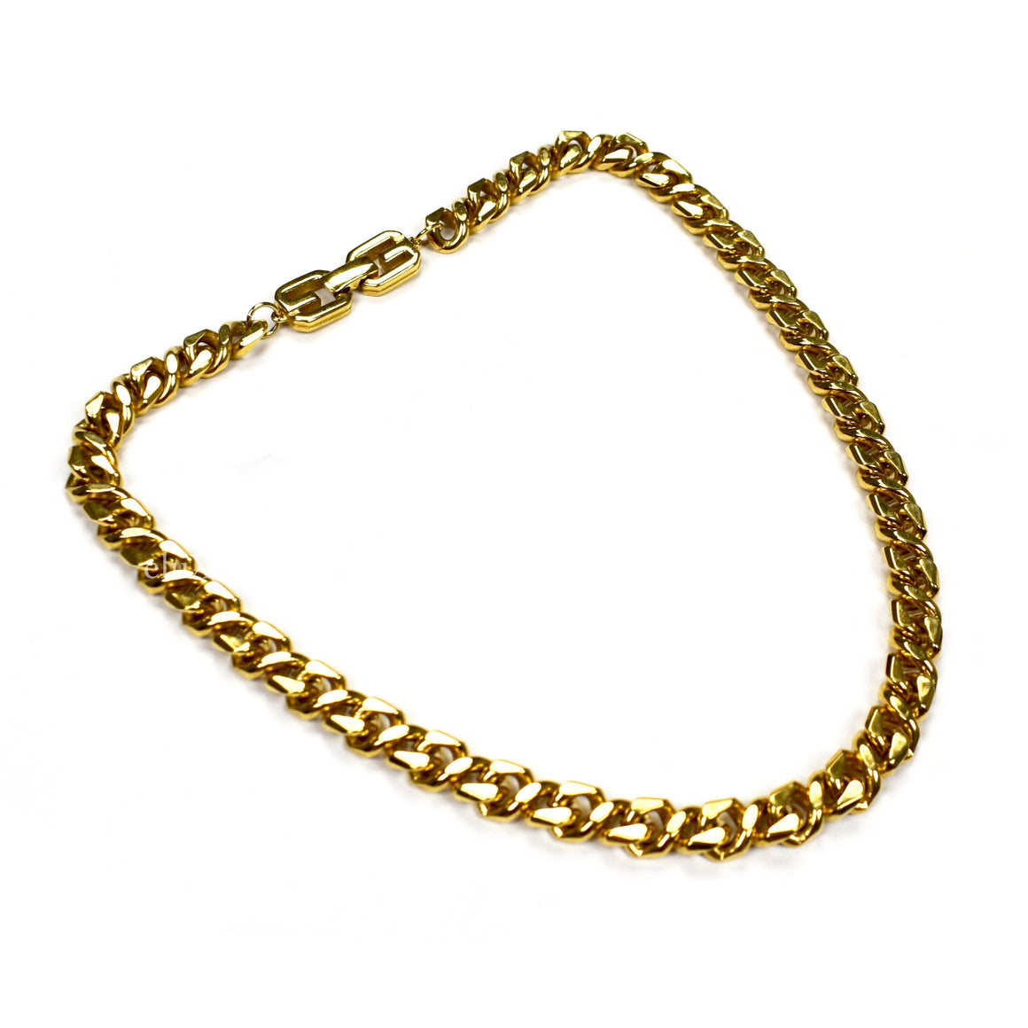 Givenchy - 18.75" Gold Plated Vintage Curb Link Chain Necklace – eluXive