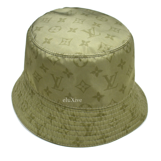 Louis Vuitton Monogram Bandana Reversible Bucket Hat Bleached Blue