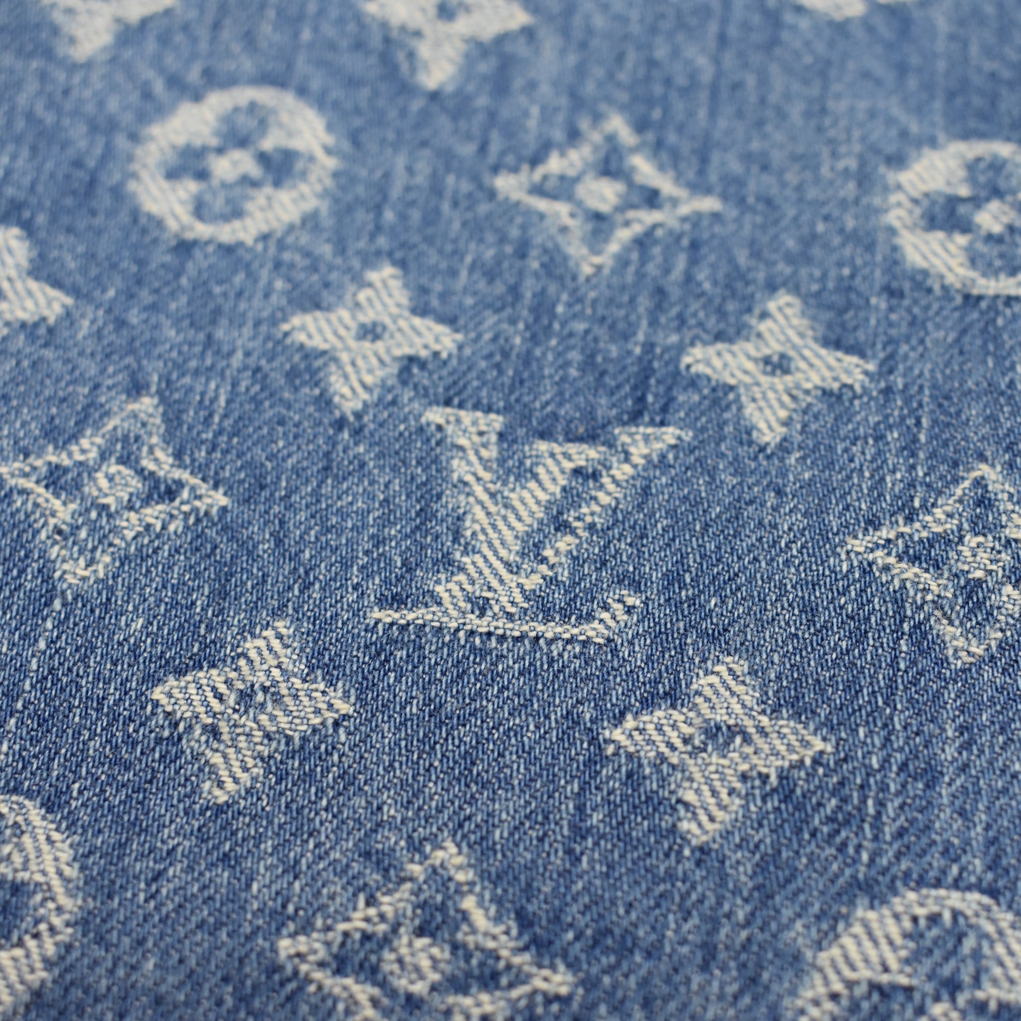 Louis Vuitton denim fabric handmade dress Material – mmvivfabrics