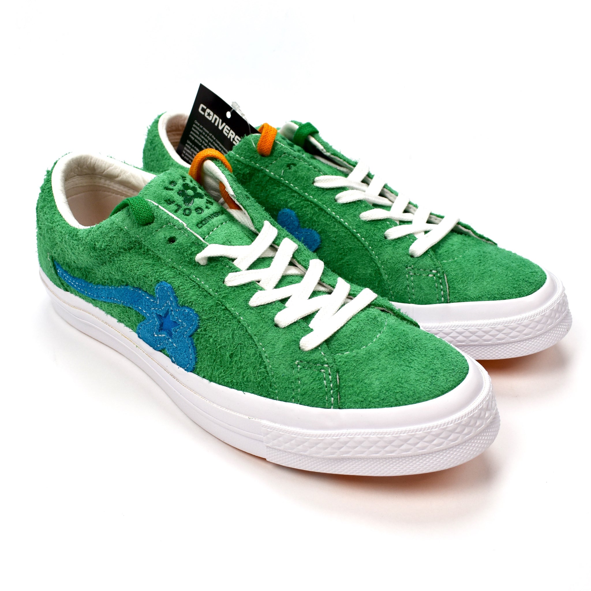 Converse x Golf Wang - Jolly Green 'Golf Le Fleur' One Star Sneakers – eluXive2048 x 2048