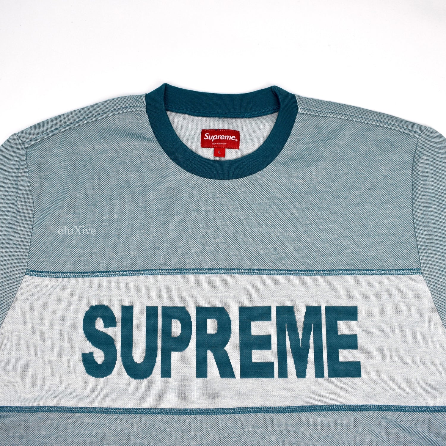 supreme Tonal Stripe Logo crew neckパープルL-