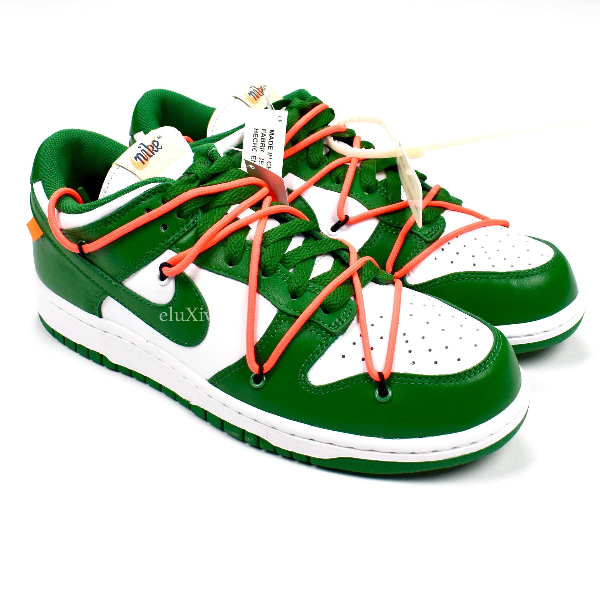 nike off white dunk low green