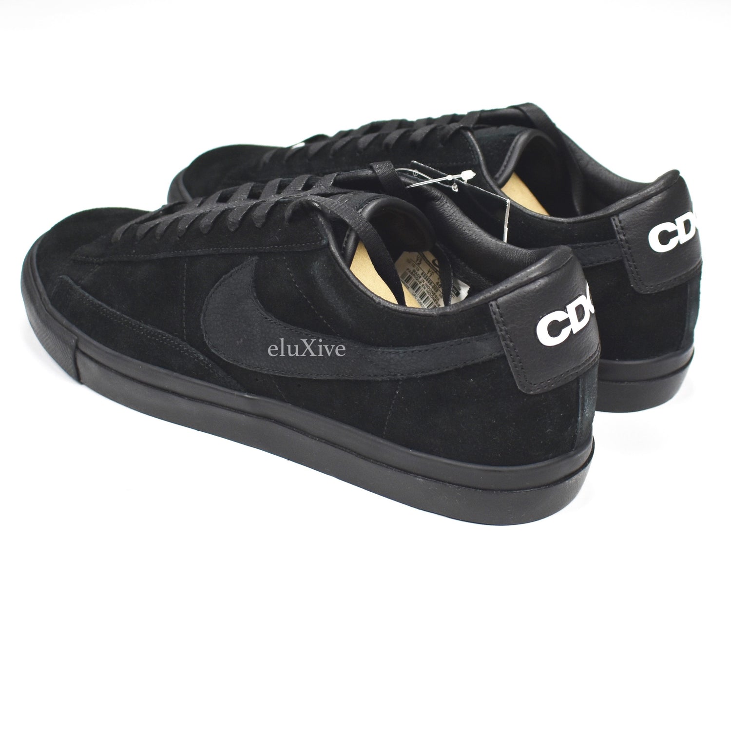 Comme des Garcons Nike - Black Suede Blazer Low Sneakers –