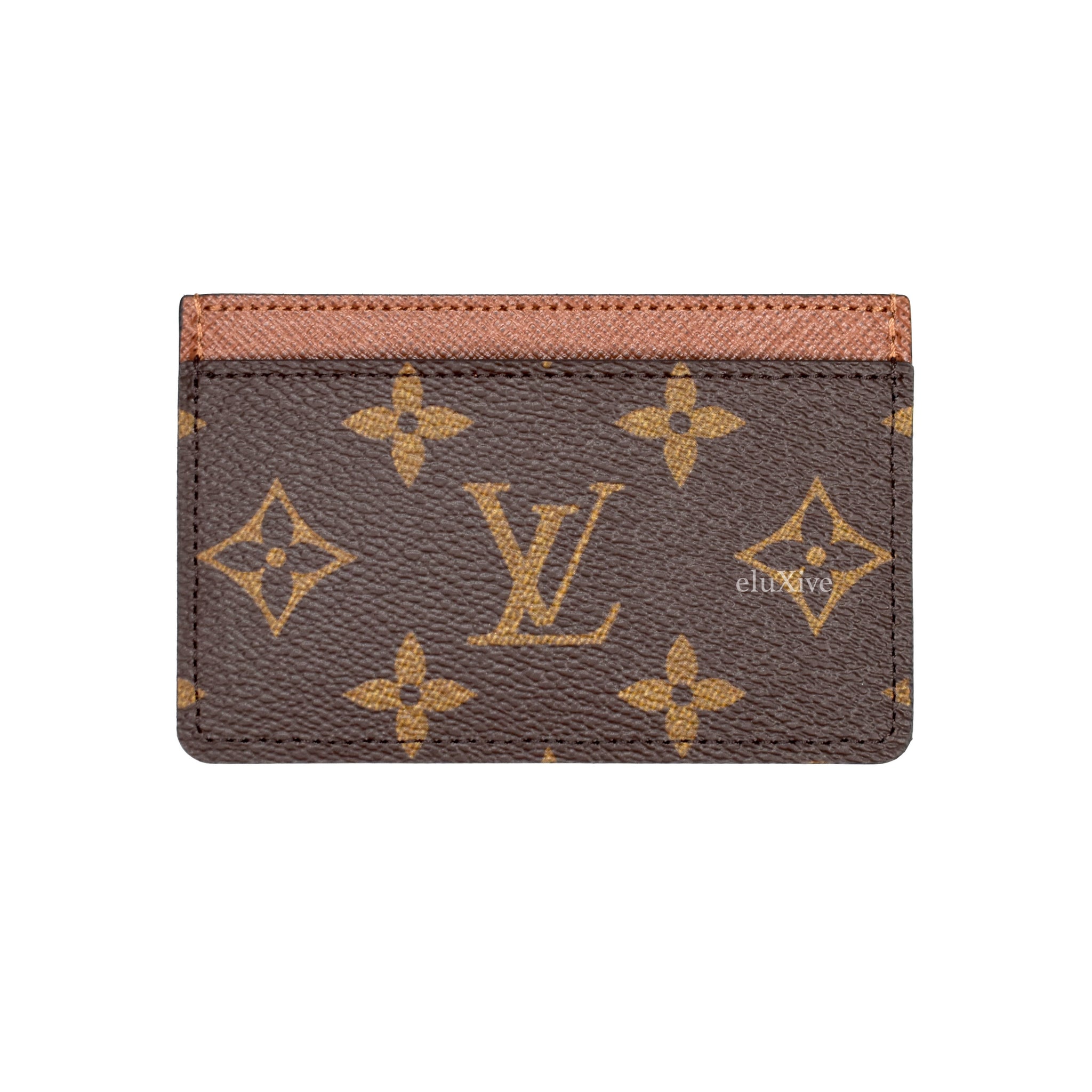 Louis Vuitton - Classic Brown LV Monogram Slim Card Holder – eluXive