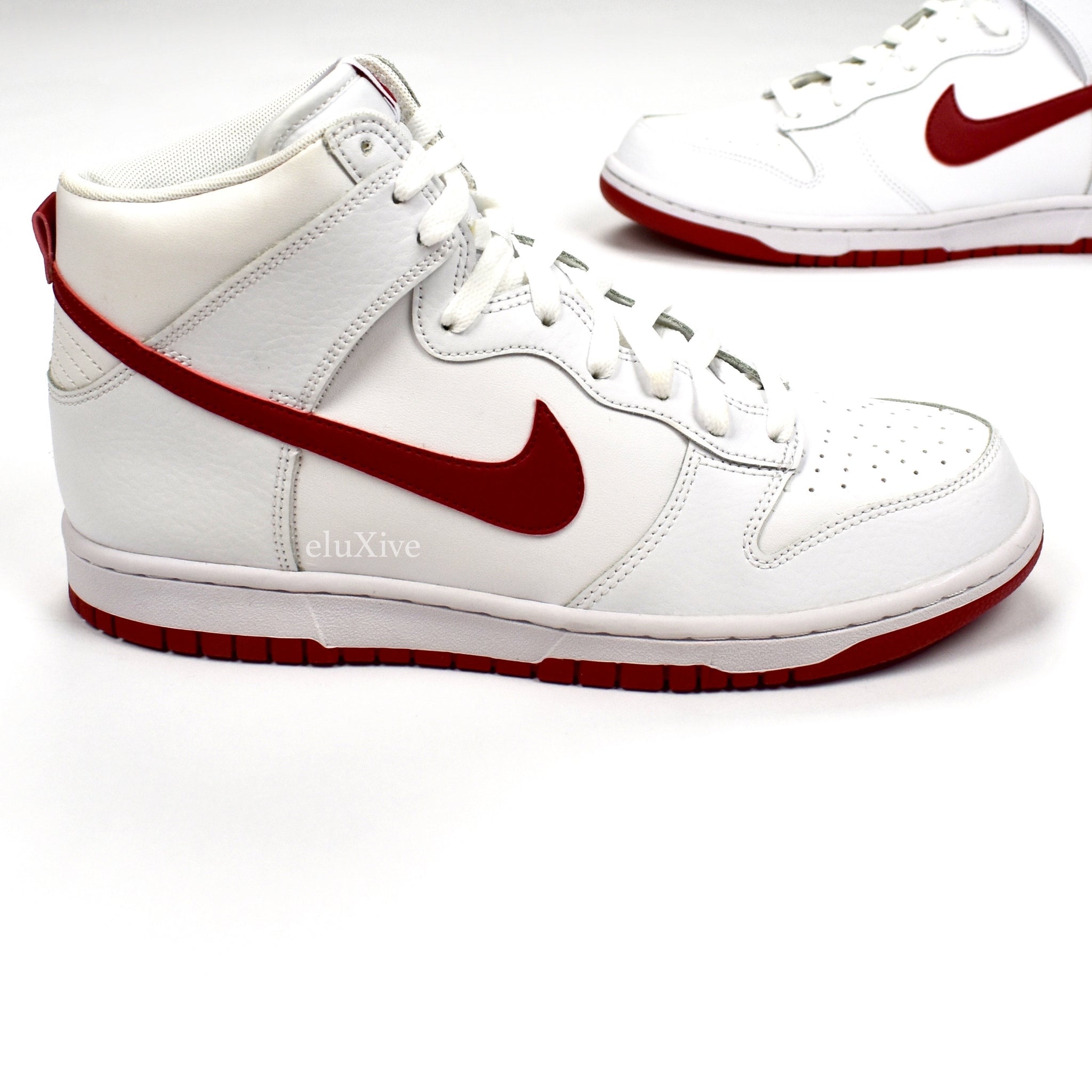 nike dunk high white gym red