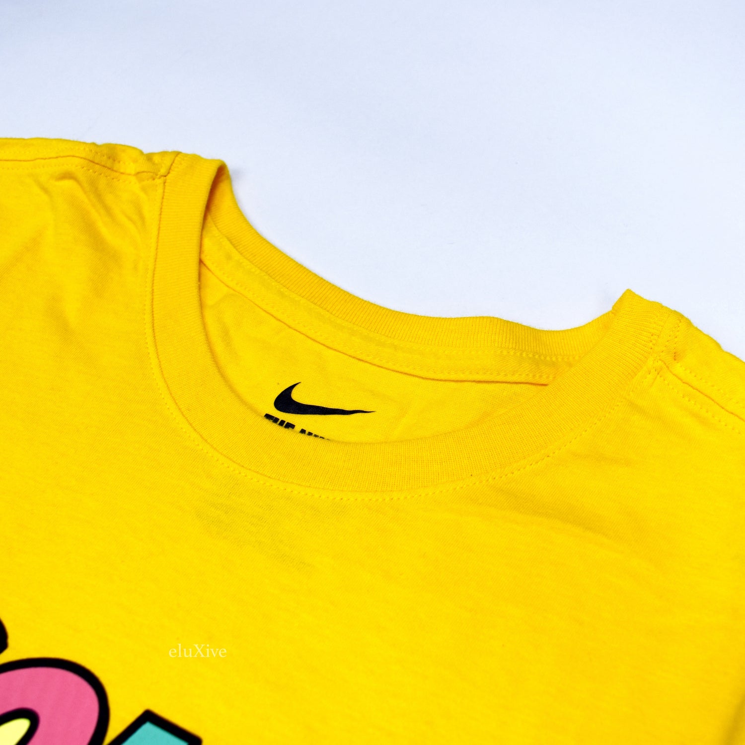 Nike - Yellow Soho Exclusive Swoosh Logo Crewneck T-Shirt – eluXive