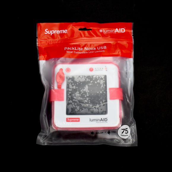 Supreme x LuminAID - Red Box Logo Packlite Nova USB Solar ...