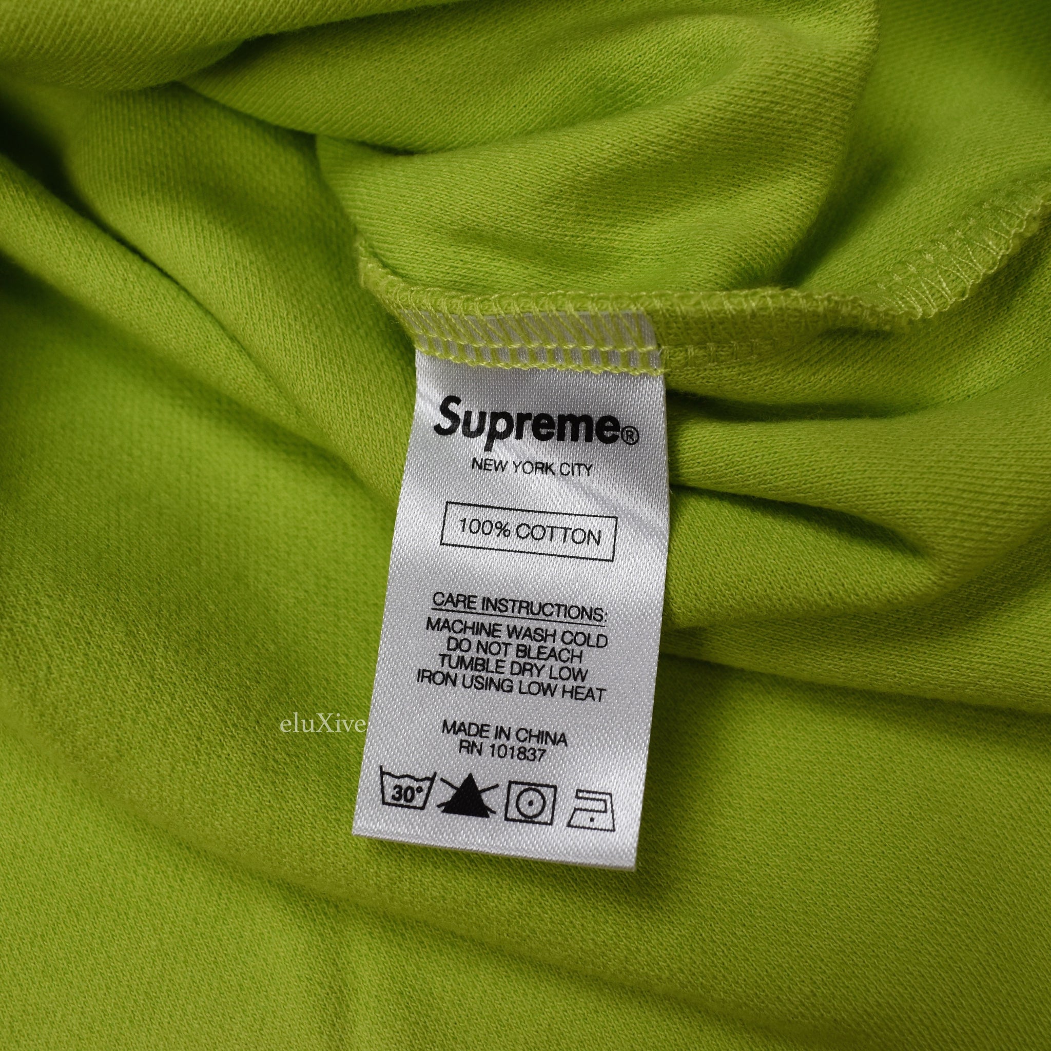 Supreme - Men's Lime Green World Famous Logo Half Zip Pullover – eluXive