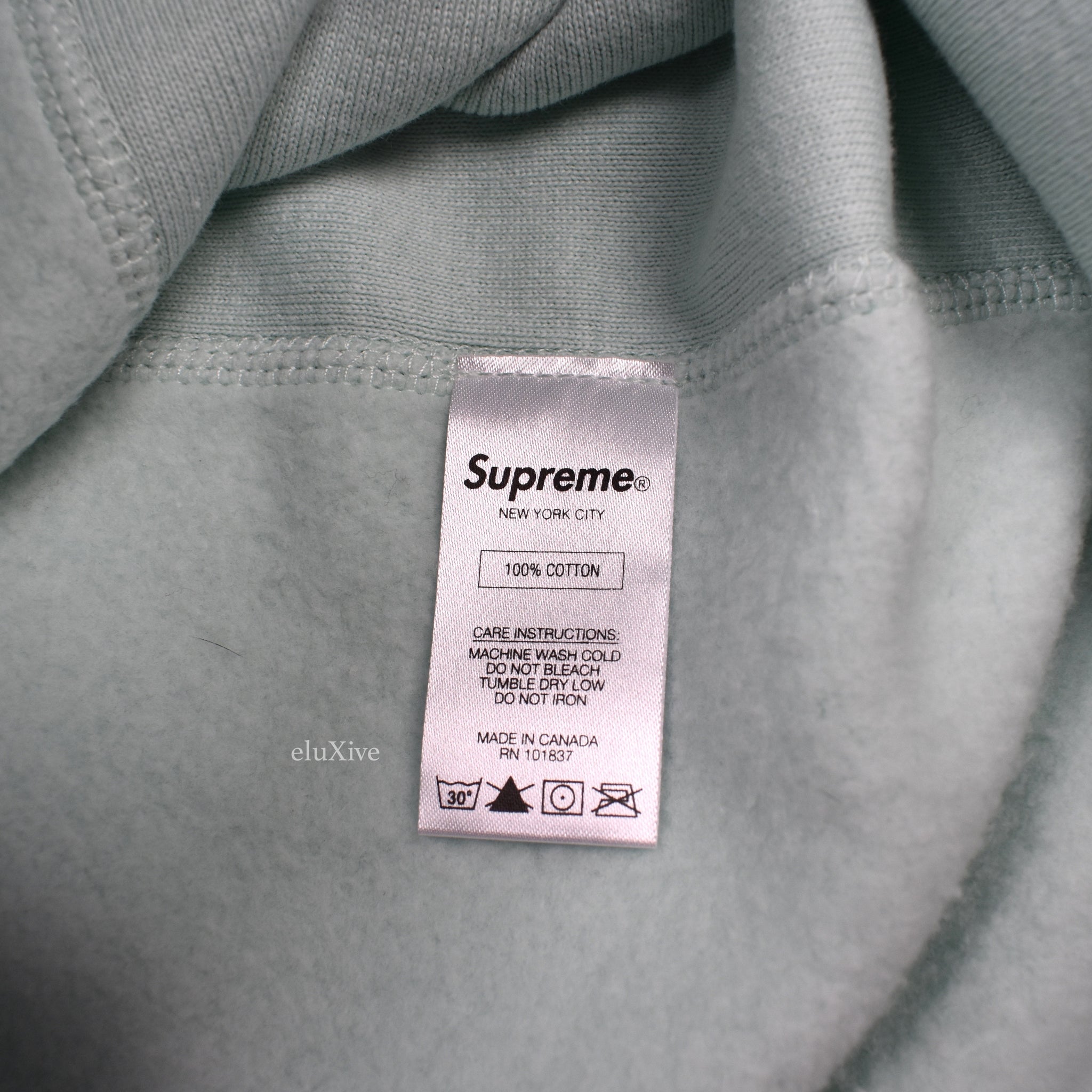 supreme centerpiece hoodie ice blue