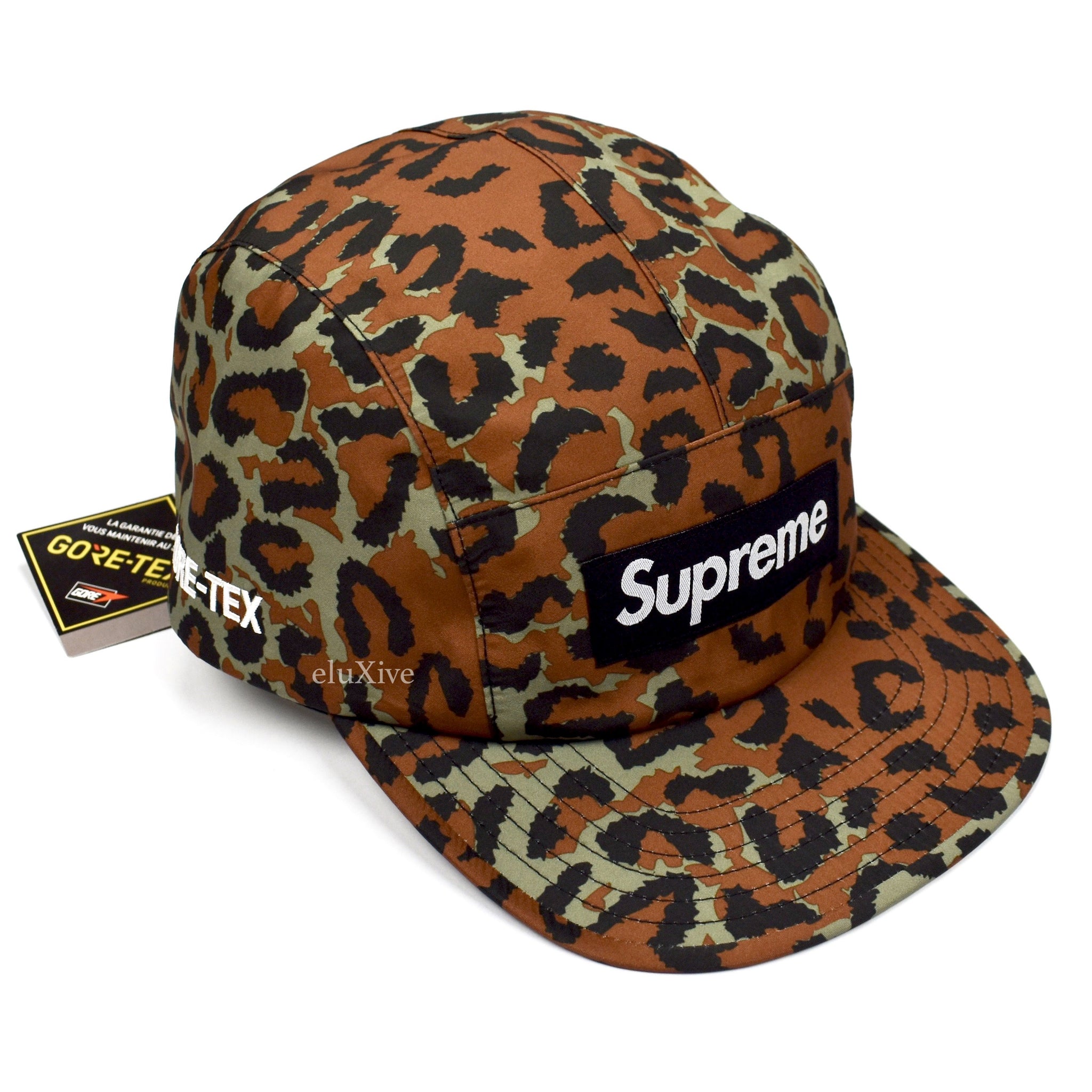 Supreme x Gore-Tex - Camo Print Waterproof Box Logo Hat – eluXive