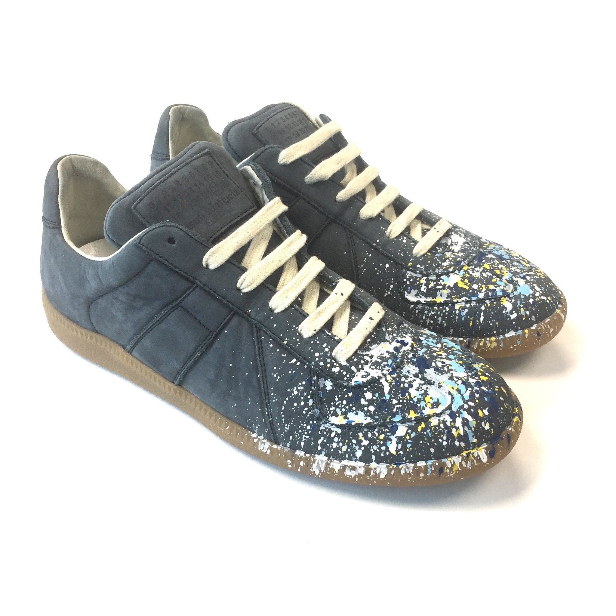 maison margiela splatter sneakers