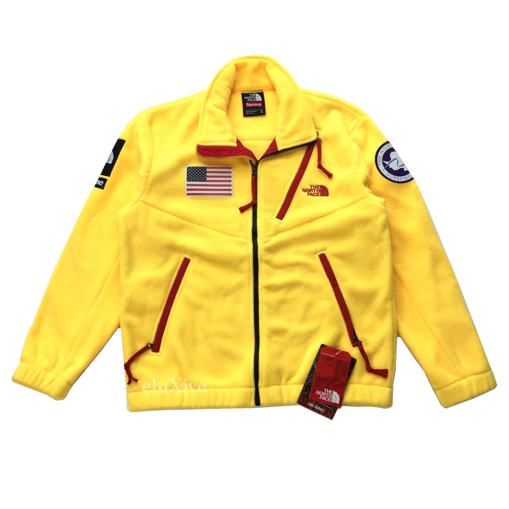 supreme north face yellow