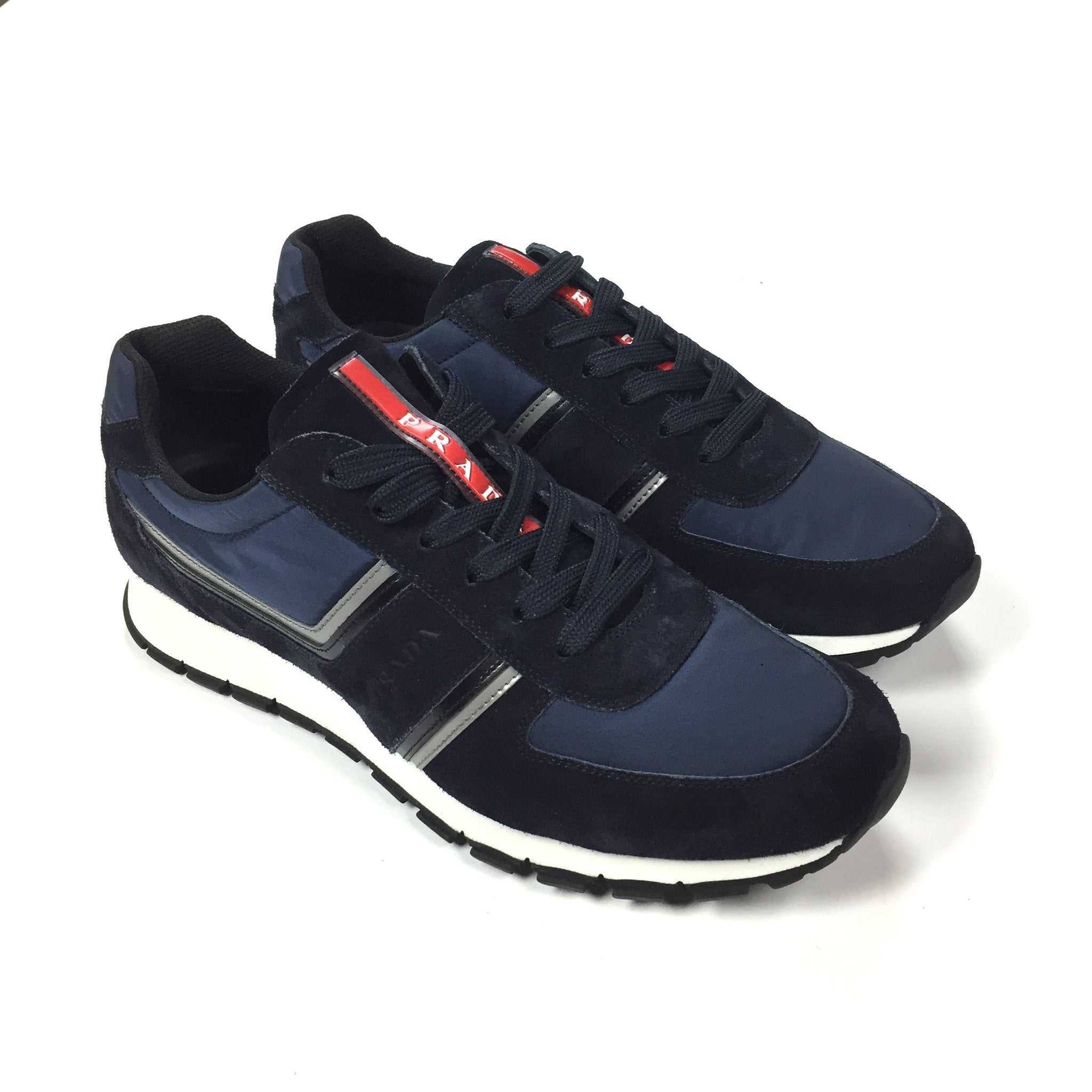 prada runners blue camo