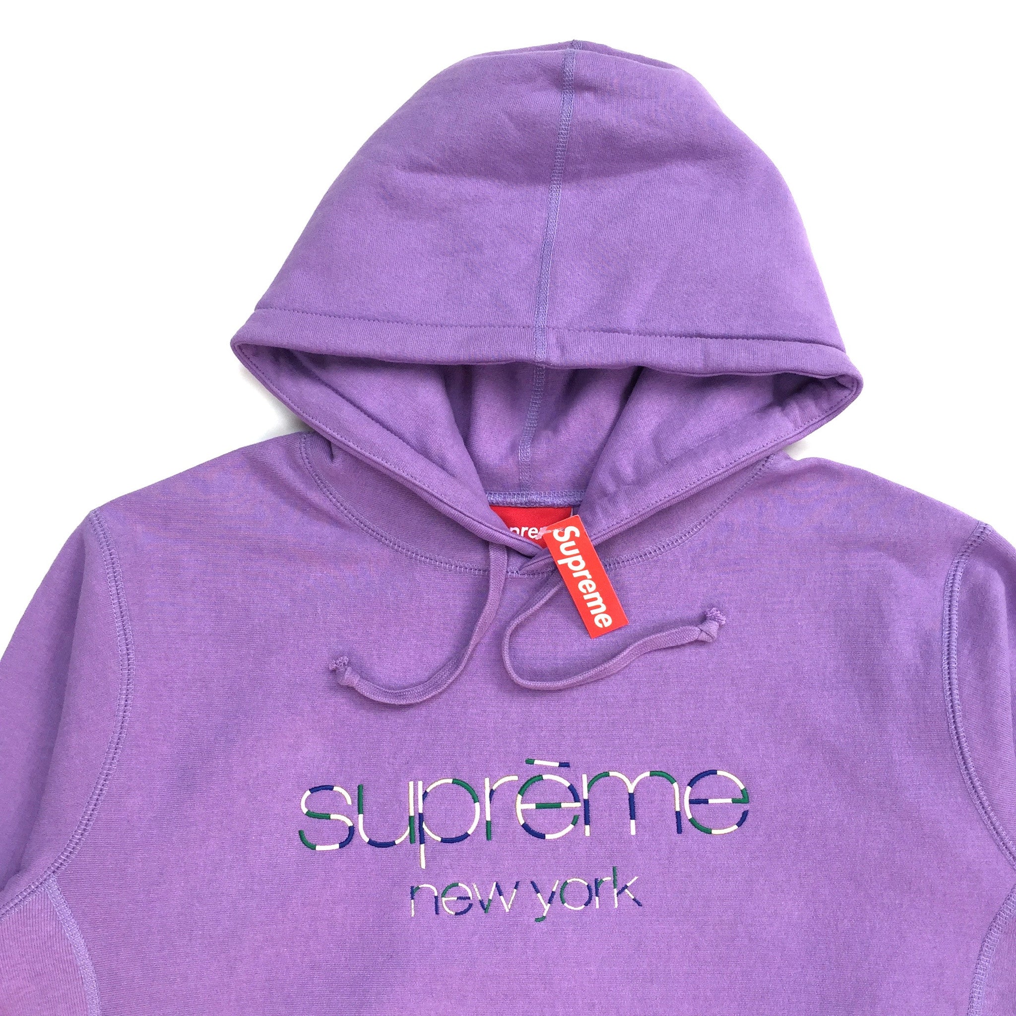 supreme multicolor classic logo hoodie