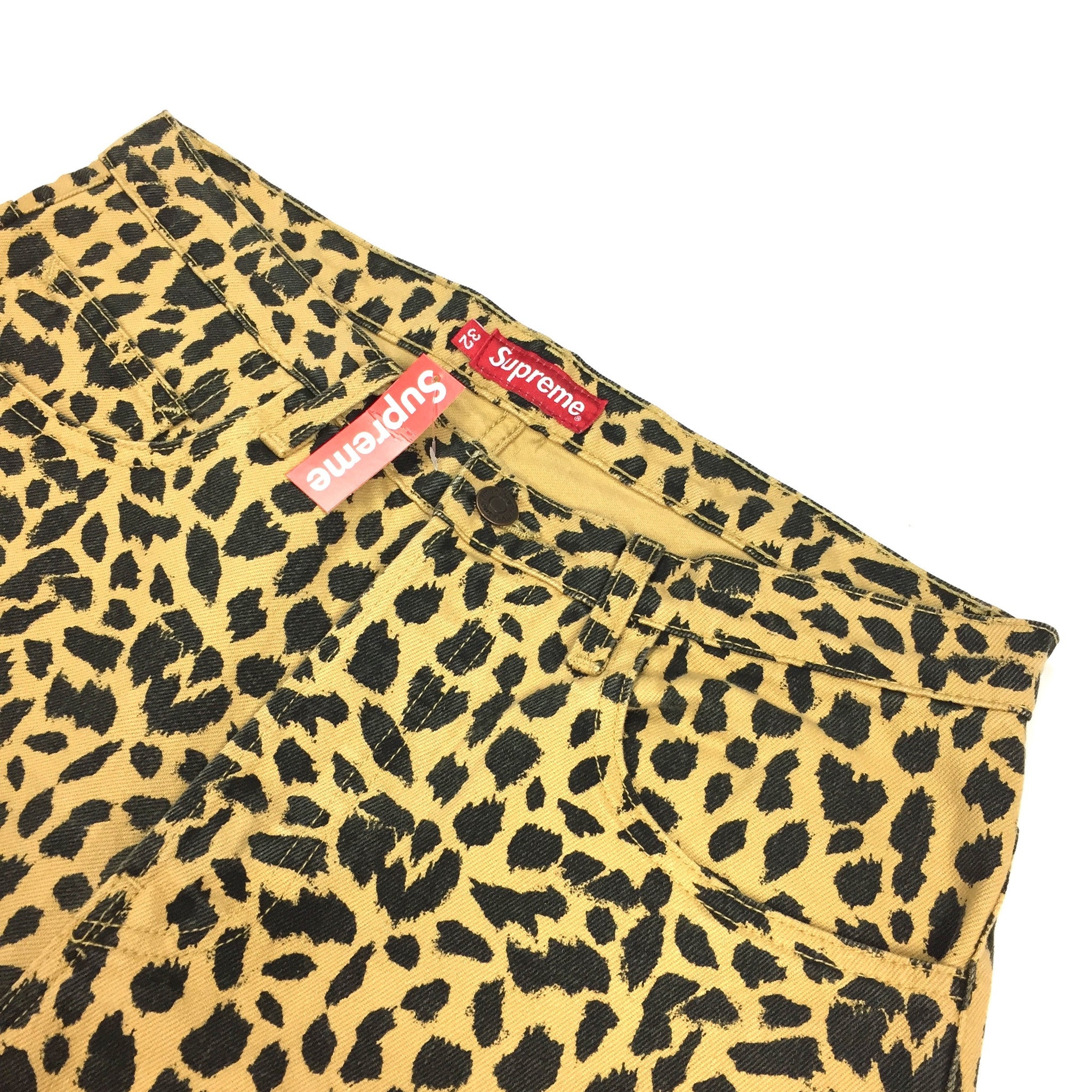 cheetah print jean shorts