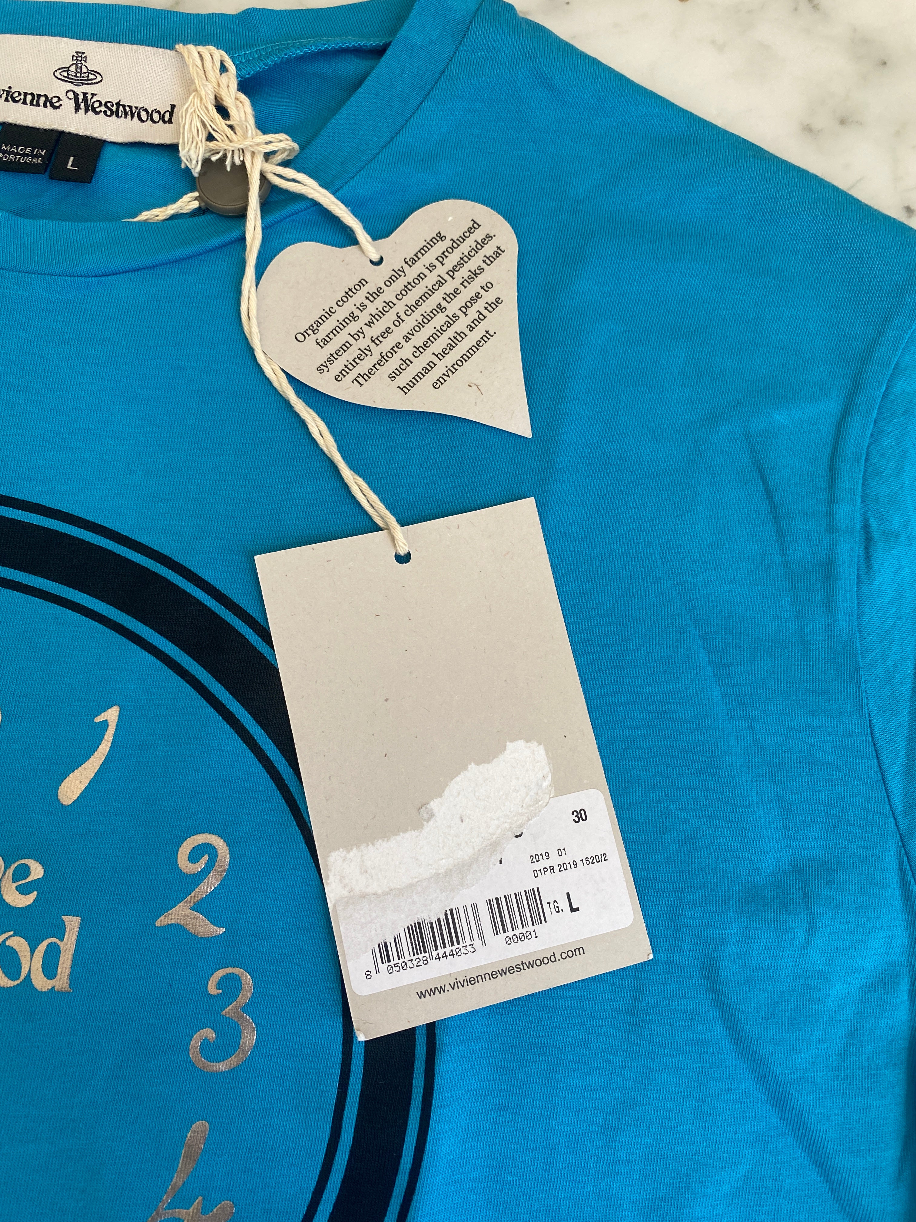 Vivienne Westwood - Blue Time Machine Clock Logo T-Shirt