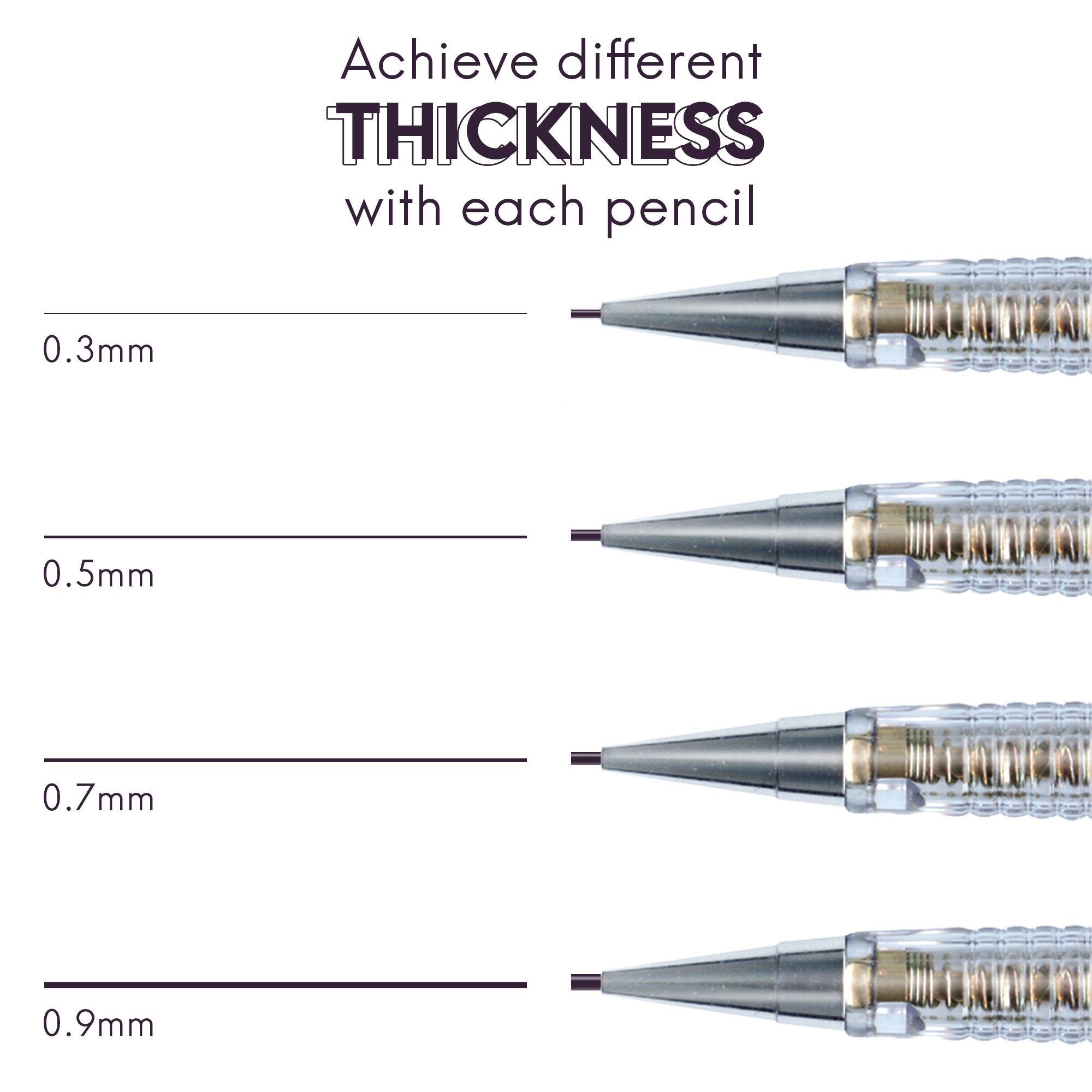 mechanical pencil lead sizes