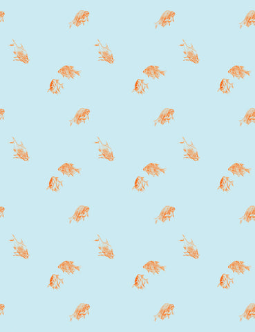 goldfish under the sea themed wallpaper beach house design trends 2017