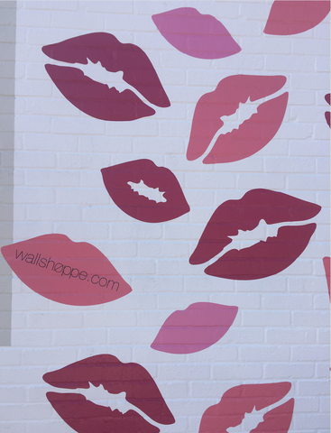 wallshoppe removable wallpaper, nathan turner design kiss my a** wallpaper, carrera cafe kisses street art