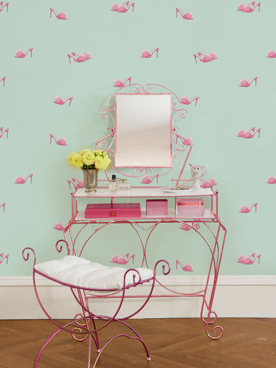 Pink Pumps' Wallpaper by Barbie™ - Light Pink