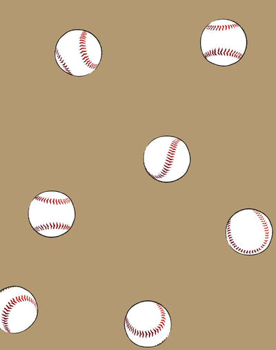 Baseball Toss' Wallpaper by Wallshoppe - Dark Grey - Wallpaper Roll -  Sample