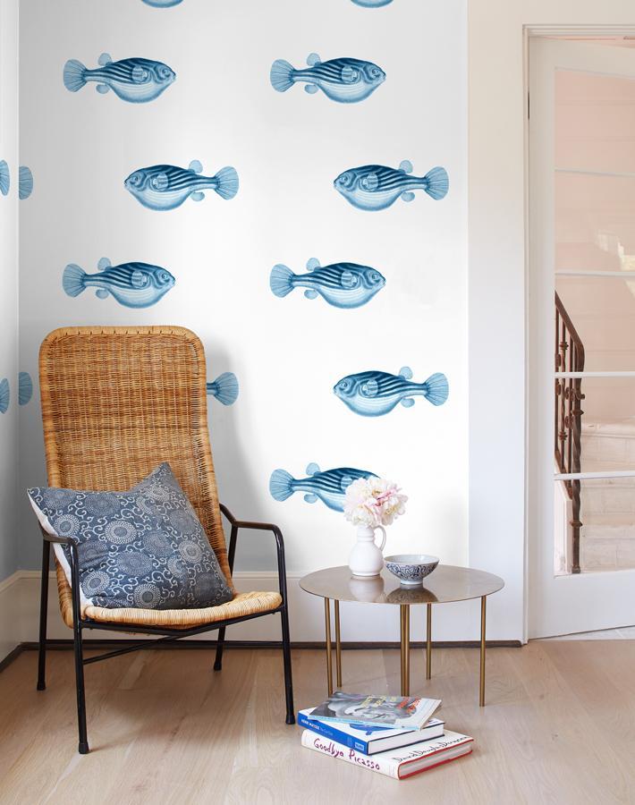 Removable Wallpaper 9ft x 2ft  Pufferfish Blowfish  Ubuy India