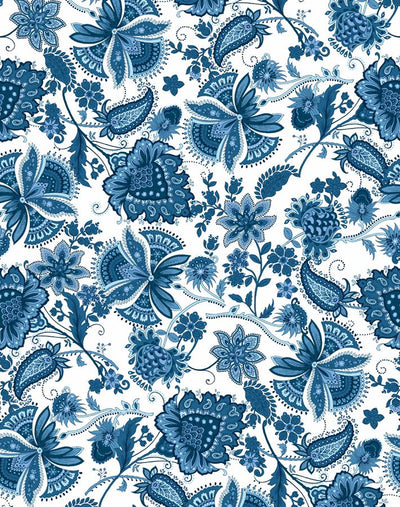 Roller Rabbit Amanda Jacobean Wallpaper Blue - ShopStyle Decor