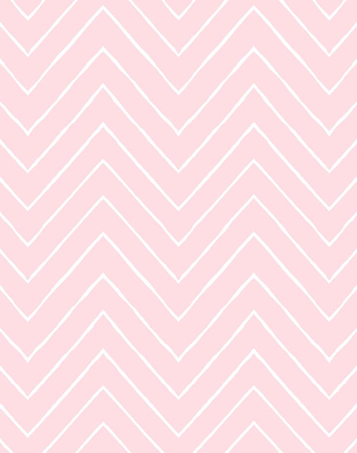 Frances Chevron Pink Traditional Peel Stick Wallpaper