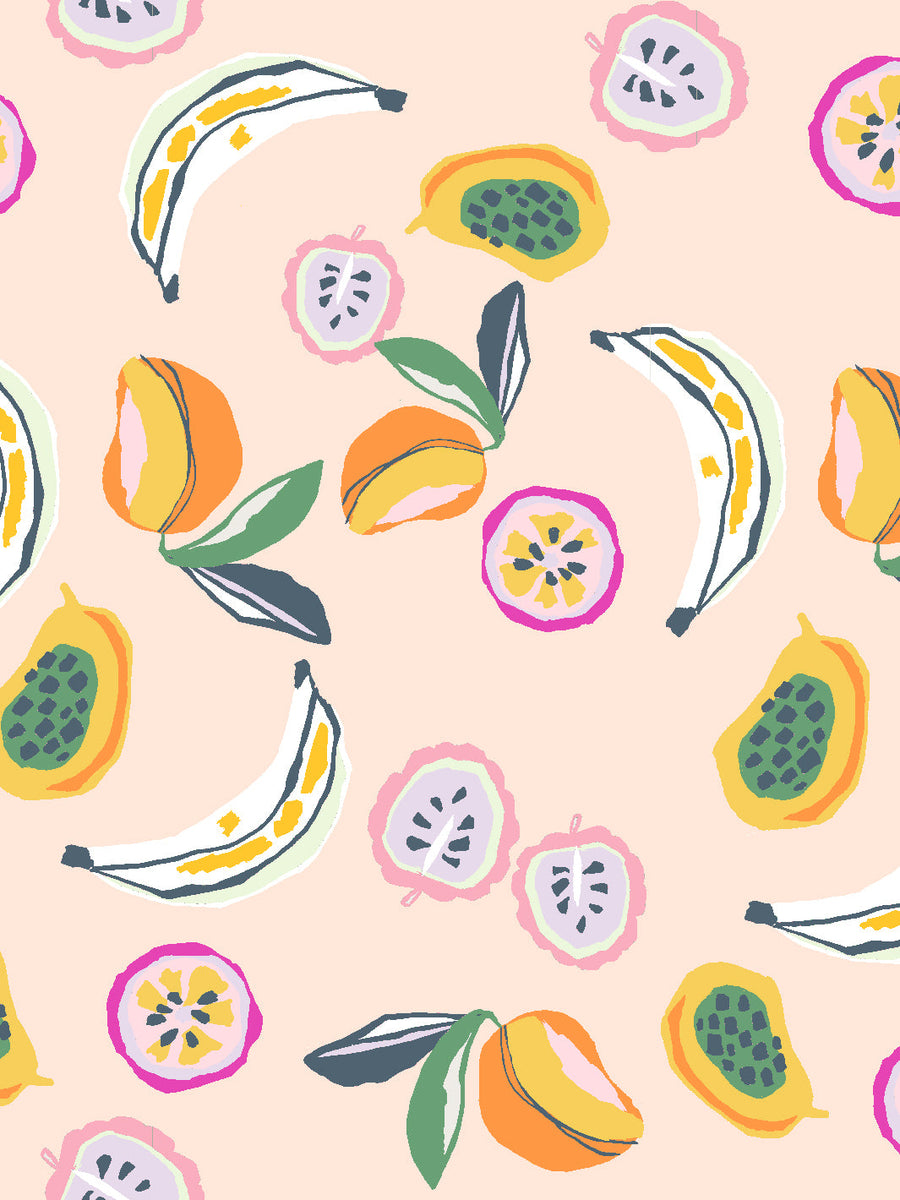 Mango Papaya Wallpaper by Tea Collection - Peach - Kids & Nursery ...