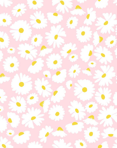 Daisy Bloom' Wallpaper by Wallshoppe - Baby Blue