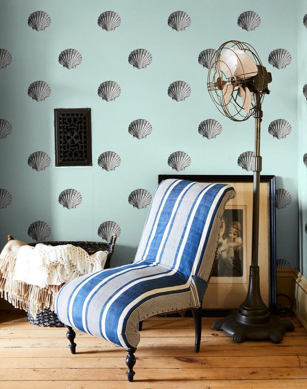 Sardines' Wallpaper by Clare V. - Blue