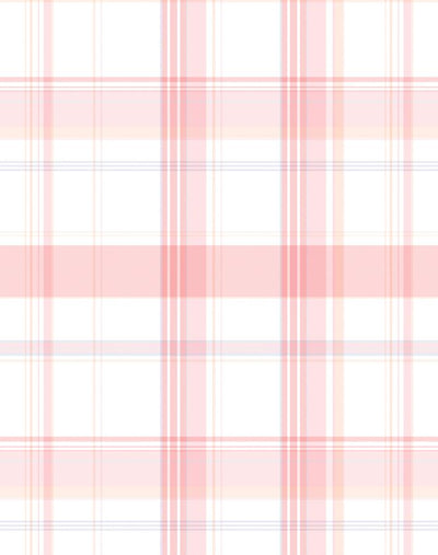 Soft ballet slipper pink tone Plaid Pattern Wallpaper for Walls | Bubblegum  Plaid