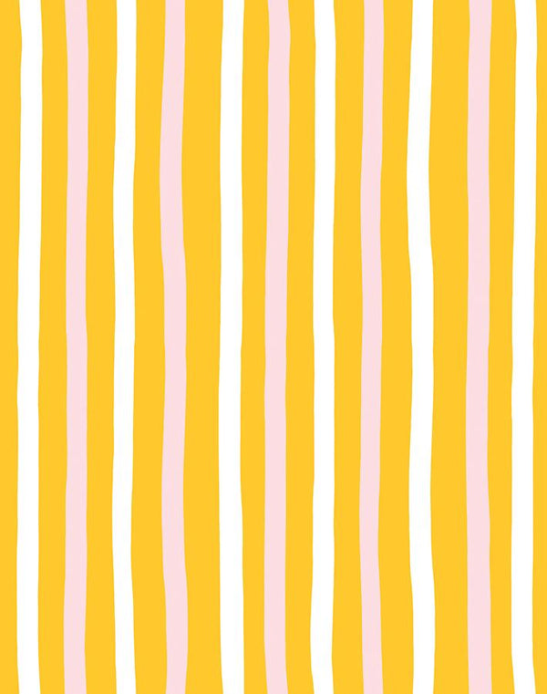 Stripes Marigold Traditional + Peel & Stick Wallpaper