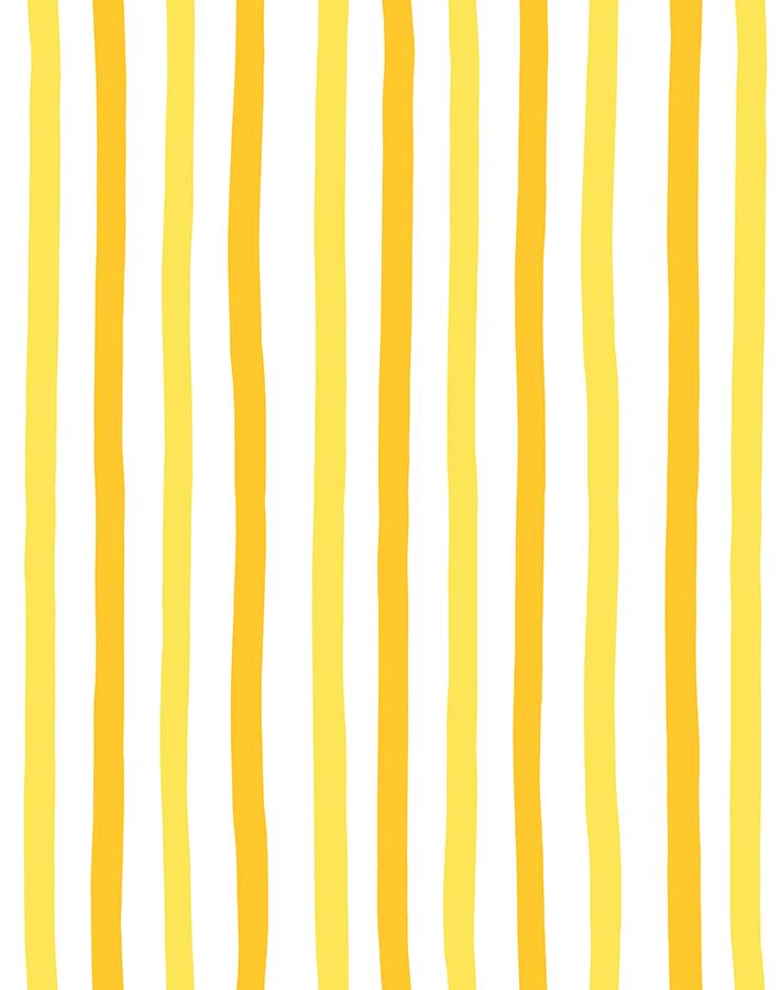 Stripes' Wallpaper by Clare V. - Yellow