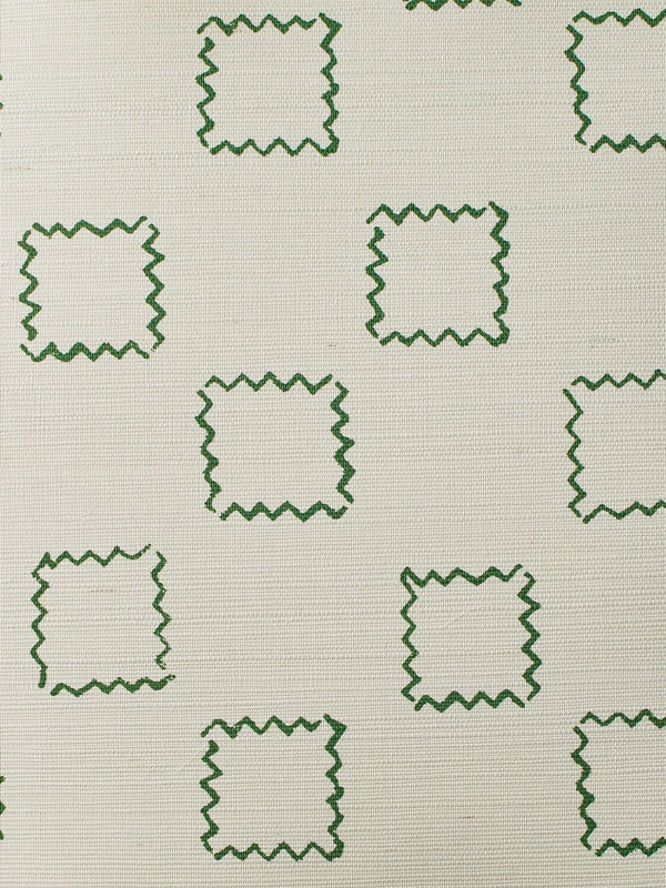Papier peint « Stitch » Grasscloth par Nathan Turner - Noir