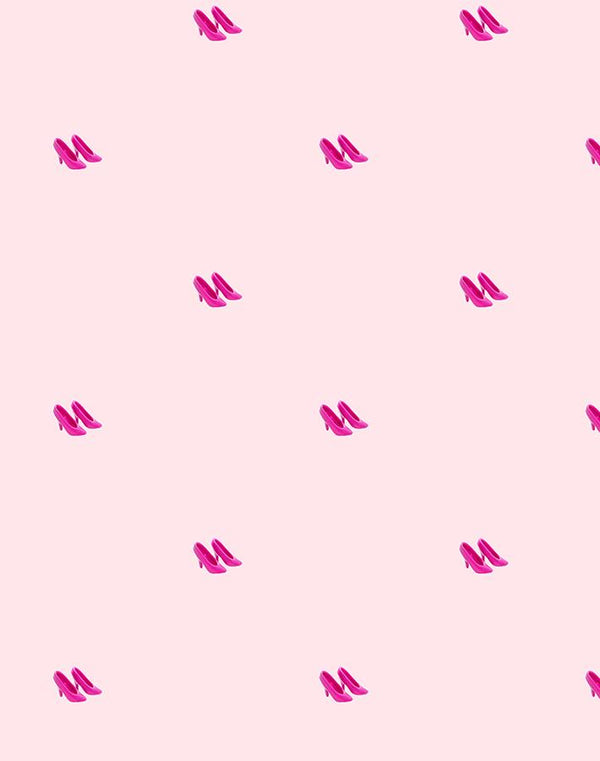 Pink Pumps' Wallpaper by Barbie™ - Light Pink