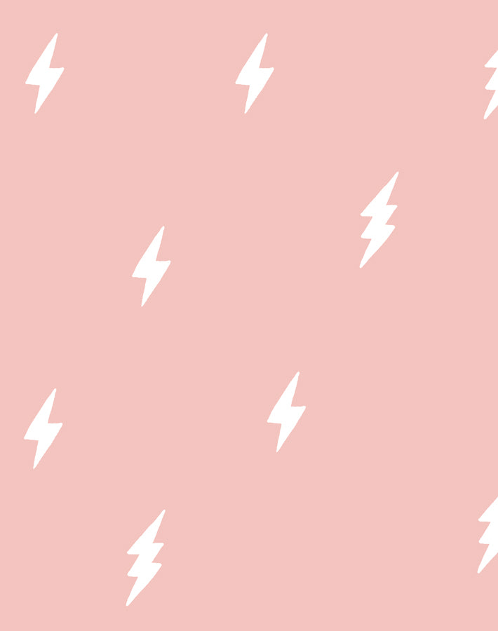 Zeus Lightning' Wallpaper by Tea Collection - Pink